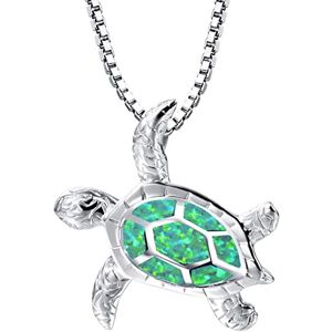 Xmiral La Tortue Pendentif Peinture Huile Petite Tortue Eupan Tortue Pendentif Tempérament Ms Australia'S Birth Stone Jewelry Convient à N'importe Quel Costume Cadeaux Bijoux Colliers Cristaux - Publicité