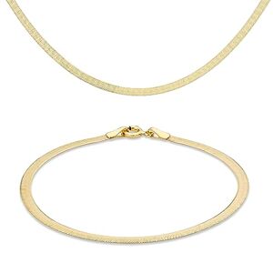 Carissima Gold Parure Collier et Bracelet Femme Or Jaune 375/1000 (9 Cts) 4.5 Gr - Publicité