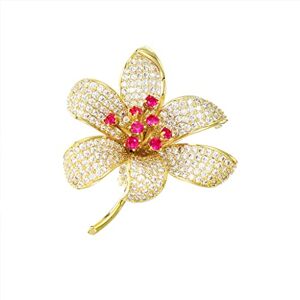 ACRUZ Broche bijoux mode écharpe fermoir plaqué or broche bijoux femme broche veste pull Corsage accessoires - Publicité