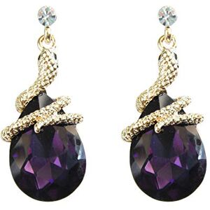 Navachi Métal de base plaqué or 18 ct Poire Violet/rouge Zirkonia - Publicité