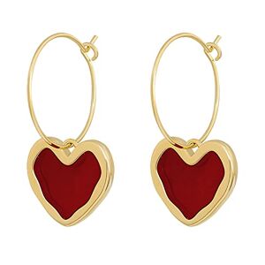 Tainrunse Boucles d'oreilles pendantes Fashion All Match Red Heart All Match Boucles d'oreilles Doré - Publicité