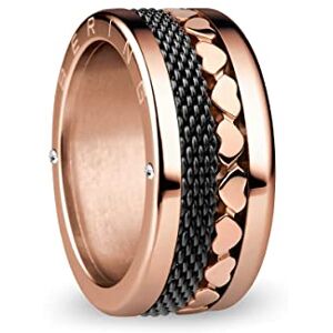 BERING Combinaison de Bagues Échangeables pour Femme en Or Rose et Noir avec le Système Unique Twist & Change, Yangtze - Publicité