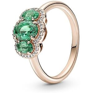 Pandora Bague Femme Trois Pierres Vintage Rose/Vert 180057C01, Argent sterling, Zircone cubique - Publicité