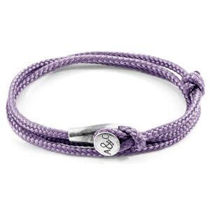 ANCHOR & CREW Bracelet Dundee Argent Et Corde Lilas Violet Femme Taille Unique - Publicité