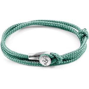 ANCHOR & CREW Bracelet Dundee Argent Et Corde Verte Menthe Femme Taille Unique - Publicité