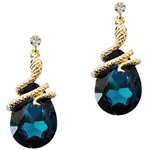 Navachi Métal de base plaqué or 18 ct Poire Bleu Zirkonia - Publicité