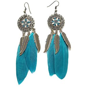 Generic Femmes Vintage Plume Boucles D'oreilles Ethnique Boho Gland Long Balancent Déclaration Boucles D'oreilles Bijoux Durable et UtilePratique et professionnelle - Publicité