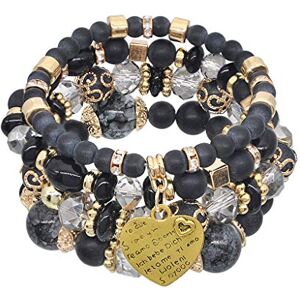 Allbestop Bracelet Femme Bracelets Réglable Pour Femmes,Bracelet Style Bijoux Maman Bracelet Femme Doré Ce Papa Qui T'aime Infiniment Bracelet Prenom Personnalisé Homme Cadeau(Le noir,Taille unique) - Publicité