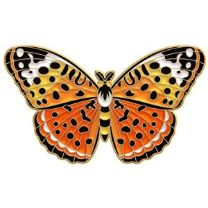 Generic Jolies broches papillon en émail colorées pour enfants, filles, femmes, tendance, Orange, taille unique - Publicité