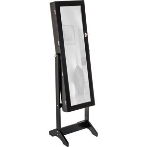 Tectake Armoire a bijoux avec miroir avec miroir integral noir