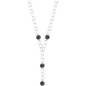 MATY OUTLET -Collier argent zirconia noir