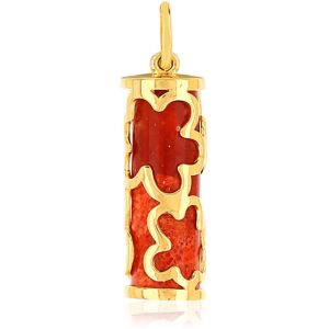 OUTLET -Pendentif MATY Or 375 jaune corail imitation