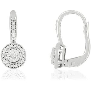 Boucles d'oreilles or 750 blanc dormeuses diamants- MATY - Publicité