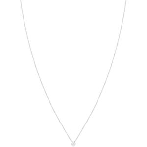 MATY OUTLET -Collier or 375 blanc diamant 45 cm