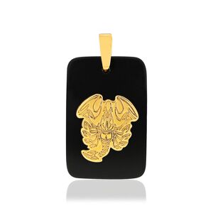 Pendentif or jaune 375 zodiaque scorpion onyx noir- MATY