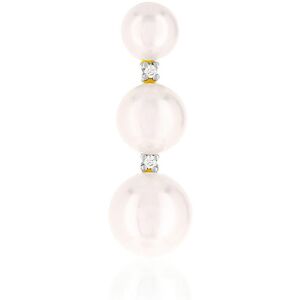 MATY OUTLET -Pendentif or 750 jaune perle japon diamant