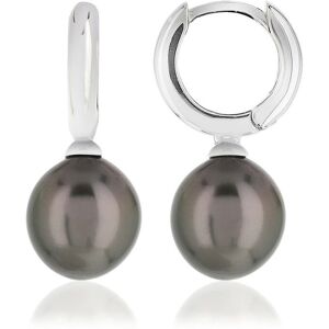 Boucles d'oreilles argent 925 pendants perles de culture de Tahiti- MATY