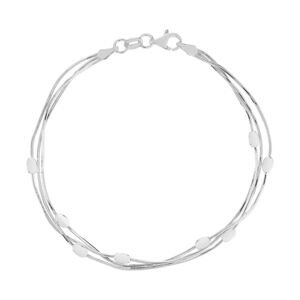 Bracelet argent 925 triple rang 19 cm- MATY