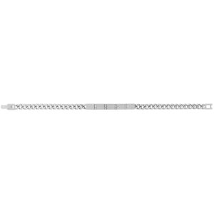 OUTLET -Bracelet acier pierres imitation blanches 20 cm