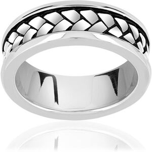 Bague argent 925 laque noire tresse- MATY 53-54,55-56,57-58,59-60,61-62,63-64,65-66,67-68