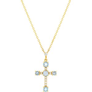 Collier or jaune 375 topazes zirconias 45 cm- MATY