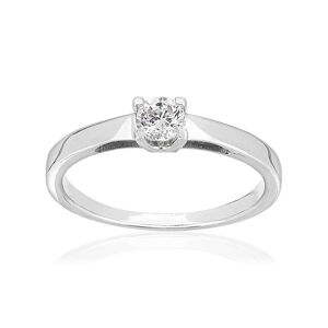 Solitaire or 750 blanc diamant synthÃ©tique 0,25 carat- MATY 52,59,60,61,62,49,54,48,50,56,55,57,58,53,51