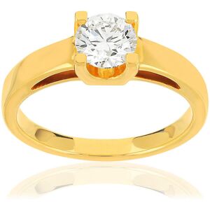 Solitaire or jaune 750 diamant synthÃ©tique 0.75 carat- MATY 55,60,52,58,59,61,62,48,51,53,54,56,57,49,50