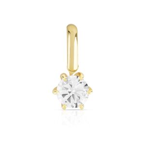 Pendentif or 750 diamant synthÃ©tique 0.30 carat- MATY