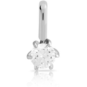 Pendentif or 750 blanc diamant synthÃ©tique 0.30 ct- MATY