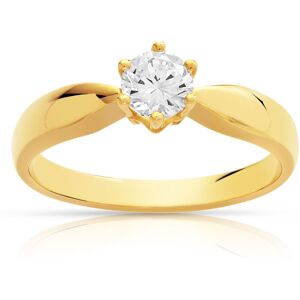 Bague solitaire or 750 diamant synthÃ©tique 0.40 carat- MATY 48,49,50,51,52,53,54,55,56,57,58,59,60,61,62,63,64,65,66