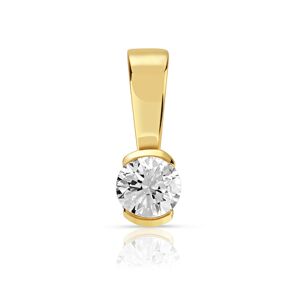 Pendentif or jaune 750 diamant synthÃ©tique 0.40 carat- MATY