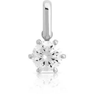 Pendentif or 750 blanc diamant 0.50 carat H/SI- MATY