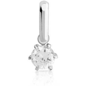 Pendentif or 750 blanc diamant 0.20 ct H/P1- MATY