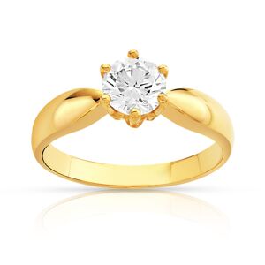 Bague solitaire or 750 jaune dia 80/100e ct H/SI- MATY 48,49,50,51,52,53,54,55,56,57,58,59,60,61,62