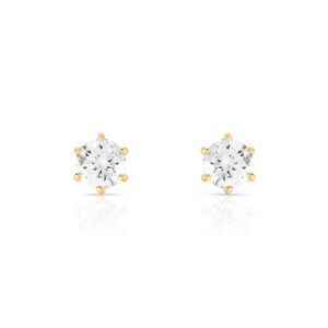Boucles d'oreilles or 750 jaune diamant- MATY - Publicité