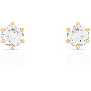 Boucles d'oreilles or 750 jaune diamant H/P1- MATY - Publicité