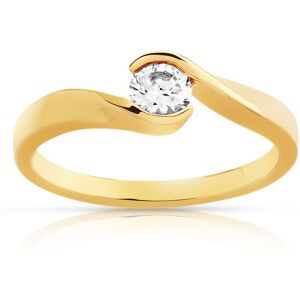 Bague solitaire or 750 jaune diamant 30/100e de ca- MATY 48,49,50,51,52,53,54,55,56,57,58,59,60