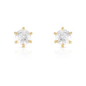 Boucles d'oreilles or 750 jaune diamant H/P1- MATY - Publicité