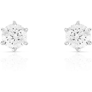 Boucles d'oreilles or 750 blanc diamant H/P1- MATY - Publicité