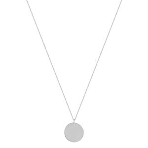 MATY OUTLET -Collier en argent 925 mÃ©daille ronde Ã  graver