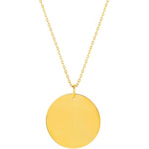 MATY OUTLET -Collier plaquÃ© or mÃ©daille personnalisable 45 cm