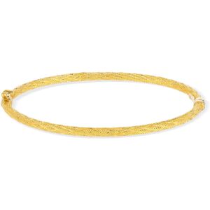 Bracelet jonc or 750 jaune croisillons- MATY