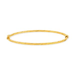 Bracelet jonc or 750 jaune torsadÃ©- MATY - Publicité