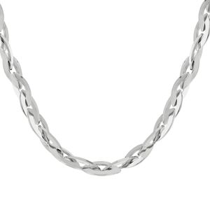 MATY OUTLET -Collier acier maille fantaisie 50 cm