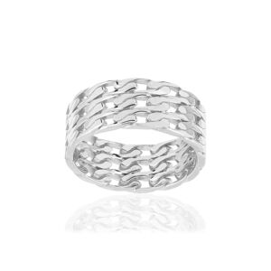 Bague argent 925 motif maille gourmette- MATY 49-50,51-52,53-54,55-56,57-58,59-60