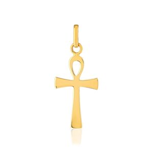 Pendentif croix Ã©gyptienne or jaune 375- MATY