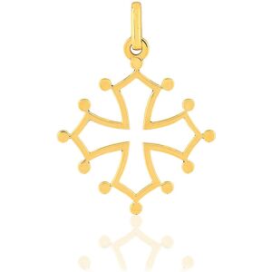 Pendentif croix Occitane or jaune 375- MATY