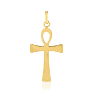 Pendentif croix egyptienne or jaune 750- MATY