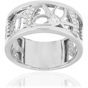 Bague or blanc 750, diamants total 6/100e de carat.- MATY 49-50,51-52,53-54,55-56,57-58,59-60,61-62