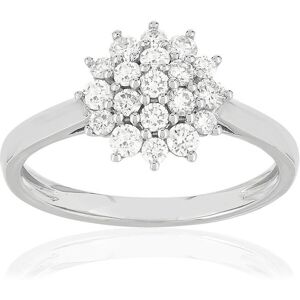 Bague or blanc 750, diamants total 50/100e de carat.- MATY 50,54,62,58,61,52,51,53,55,56,57,59,60